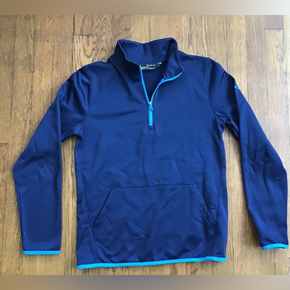 Under Armour Blue Cold Gear 1/4 Zip with front pocket
